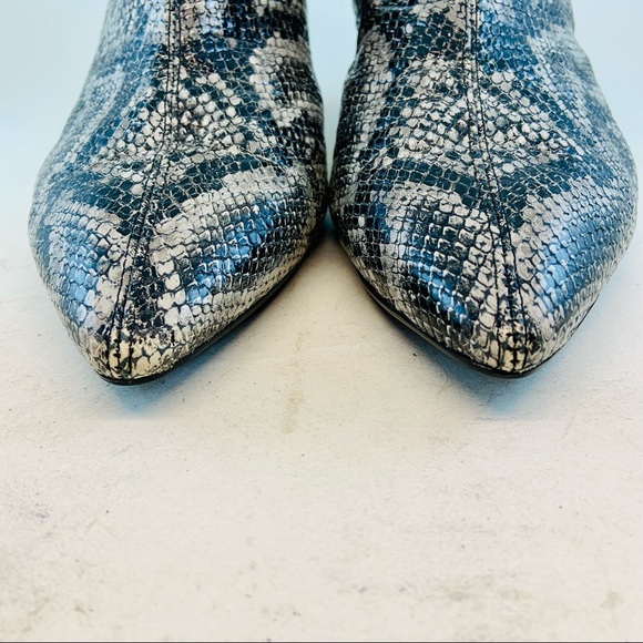 AGL Attilio Giusti Leombruni Pointy Toe Grisu Grey Snake Mules size 12.5 42.5 - Picture 3 of 11